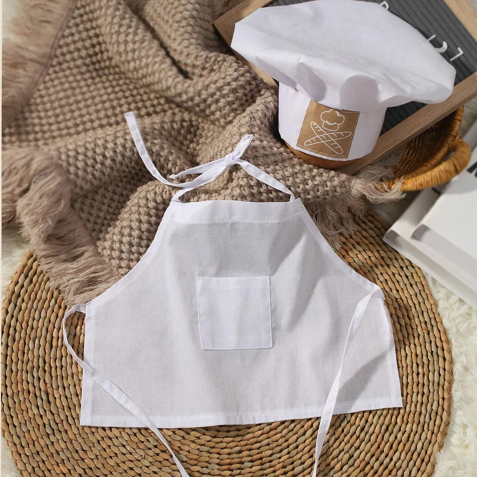 Ylsteed Newborn Chef Set for Photo Shooting Baby Boy Photo Props Bread Print Newborn Picture Idear Infant Photography Outfits