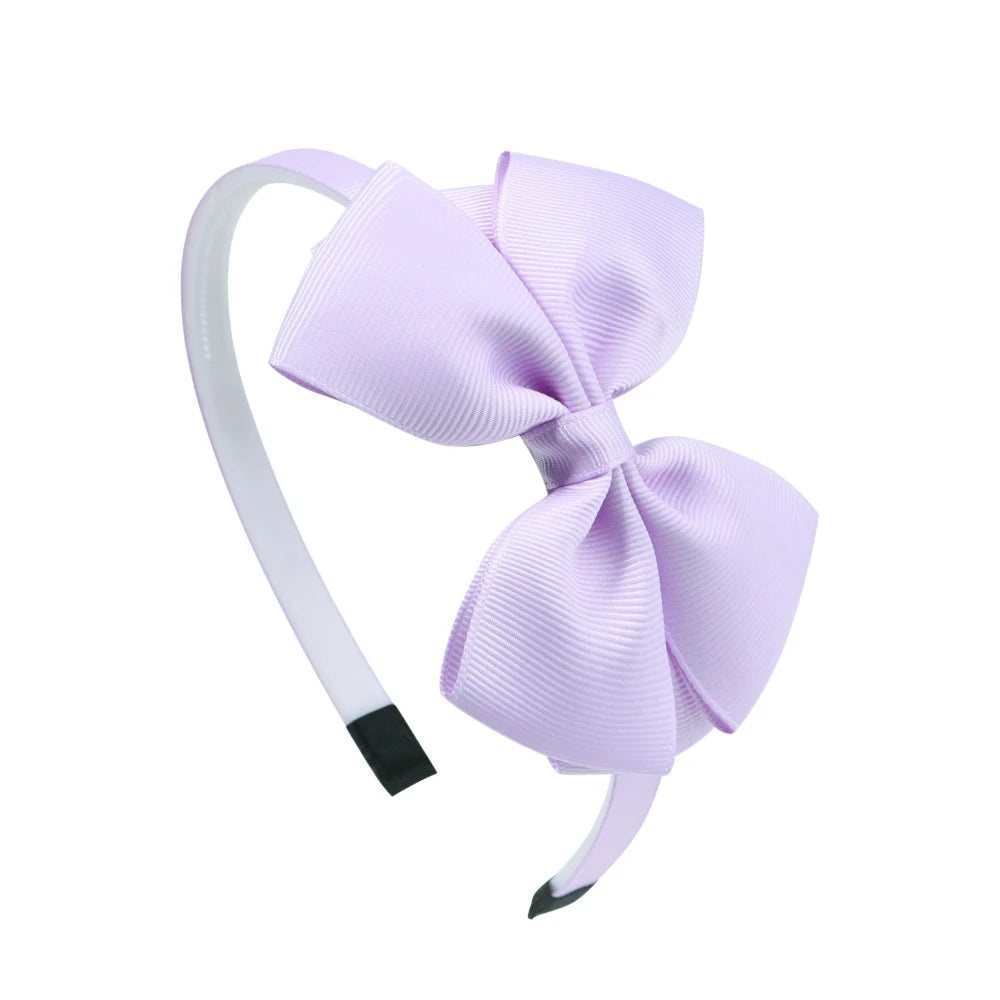 Cute Solid Color Bowknot Hair Band For Baby Kids Ribbon Handmade Hair Bows Hairbands Headband Headwear Girls Hair Accessories