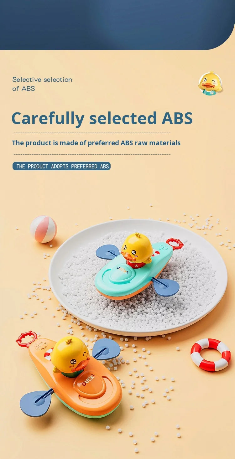 1 Pc Little Yellow Duck Kayak Toy Swimming Pool Bathroom Toy Classic Water Toy Cute Bath Toys Cartoon Little Yellow Duck Boatin
