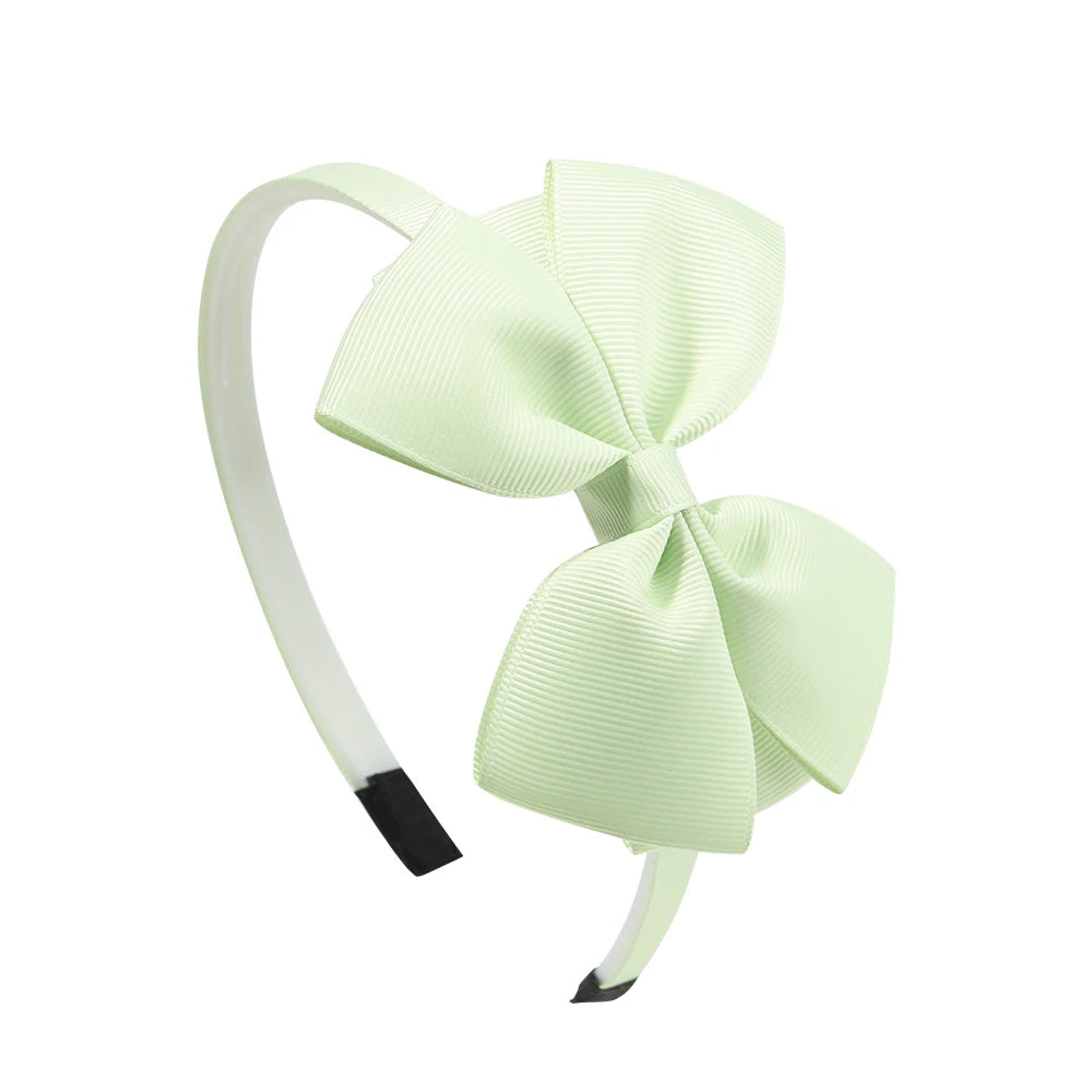 Cute Solid Color Bowknot Hair Band For Baby Kids Ribbon Handmade Hair Bows Hairbands Headband Headwear Girls Hair Accessories