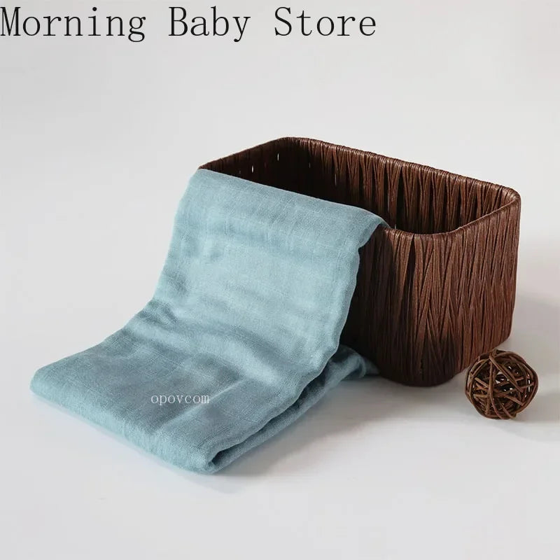 120*120cm Muslin Bamboo Baby Blanket Soft 2 Layers Newborn Swaddle Wrap Bath Towel Blanket Infant Sleepsack Stroller Cover 0-36M