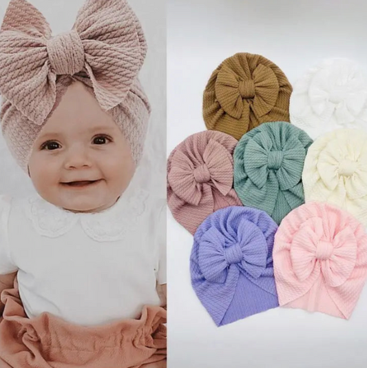 16pc/lot Cable Knit Knot Bows Baby Bandanas Turban Headband Babes Donuts Hat Kids Girls Infant Beanie Caps Baby Hair Accessories