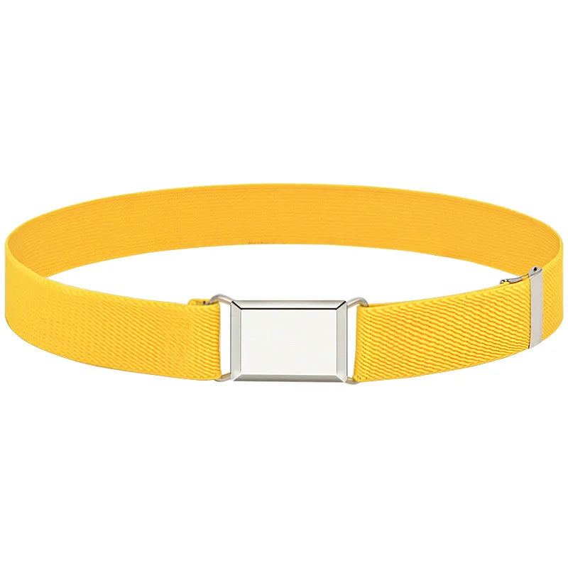 Student Kids Toddler Uniform Belts for Boys Girls Adjustable Stretch Elastic Luxury Brand Belt with Buckle for Kids Waist Belts