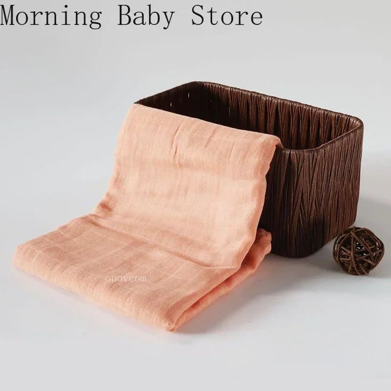 120*120cm Muslin Bamboo Baby Blanket Soft 2 Layers Newborn Swaddle Wrap Bath Towel Blanket Infant Sleepsack Stroller Cover 0-36M