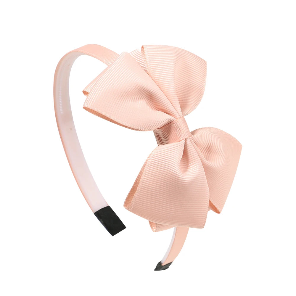 Cute Solid Color Bowknot Hair Band For Baby Kids Ribbon Handmade Hair Bows Hairbands Headband Headwear Girls Hair Accessories