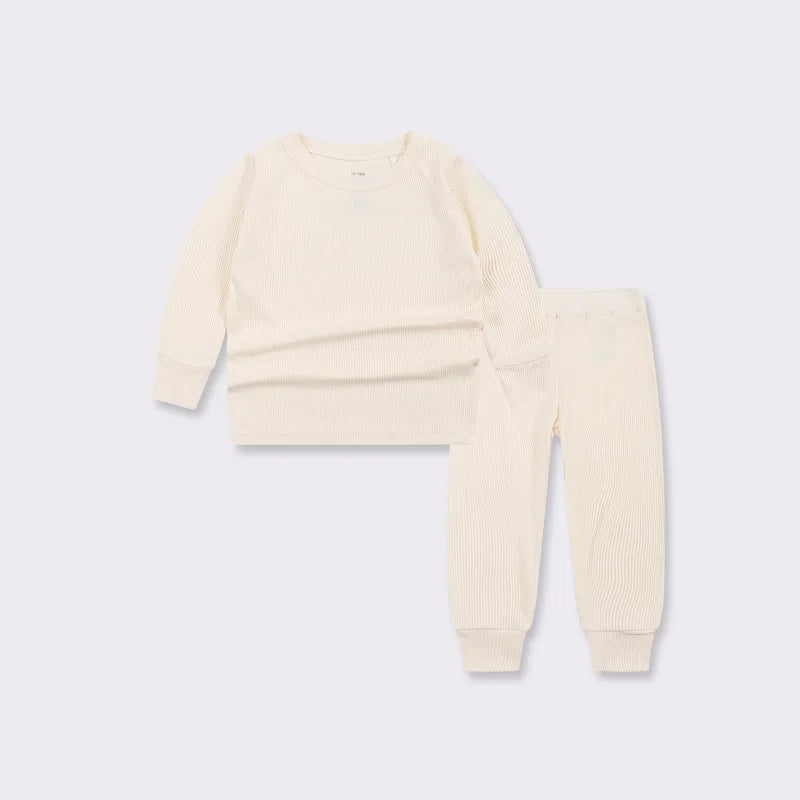 Striped Bamboo Fiber Toddler Pajamas Set Soft Kid Baby Boy Girl Clothes Long-Sleeve Baby Clothing Set Sleepwear for Girls
