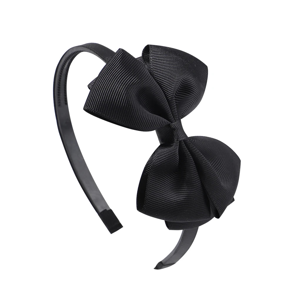 Cute Solid Color Bowknot Hair Band For Baby Kids Ribbon Handmade Hair Bows Hairbands Headband Headwear Girls Hair Accessories