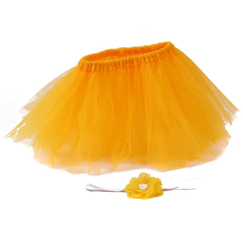 Baby Newborn Photography Props Cute Princess Infant Costume Outfit With Flower Headband Accesssories Baby Girls Dress Tutu Skirt