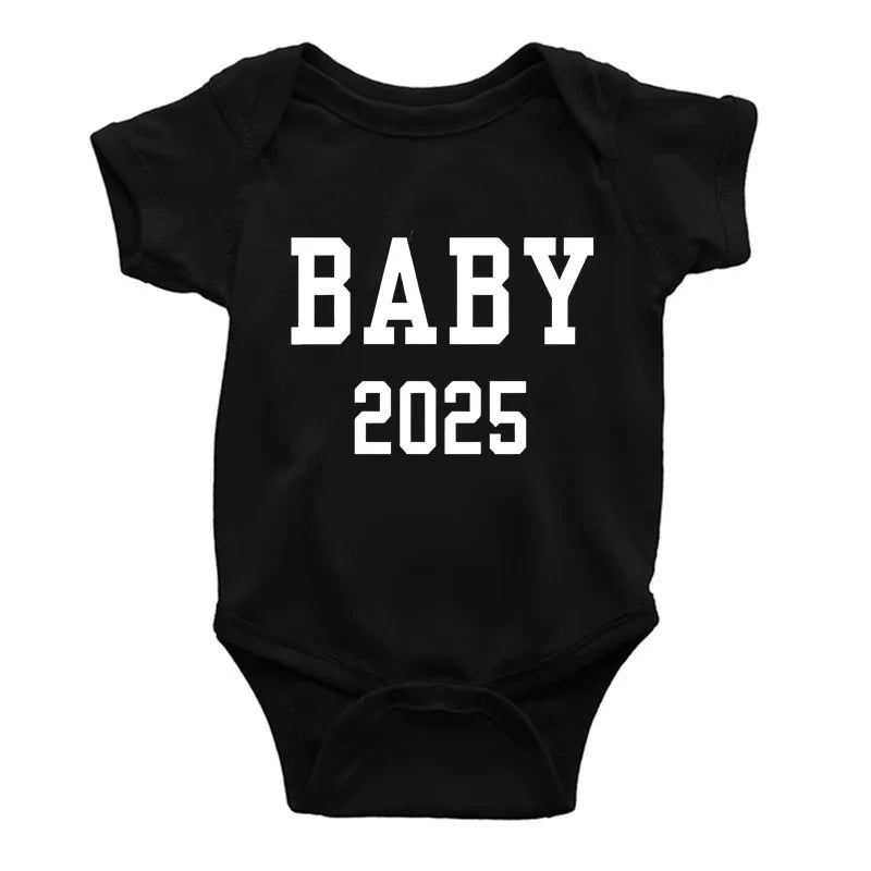 Baby Announcement Coming Soon 2025 Newborn Baby Romper Casual Boys Girls Bodysuit Body Pregnancy Reveal Clothes Infant Jumpsuit