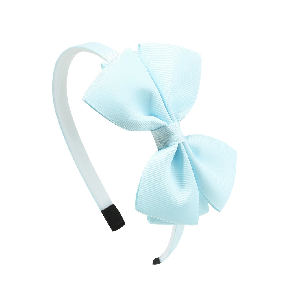 Cute Solid Color Bowknot Hair Band For Baby Kids Ribbon Handmade Hair Bows Hairbands Headband Headwear Girls Hair Accessories