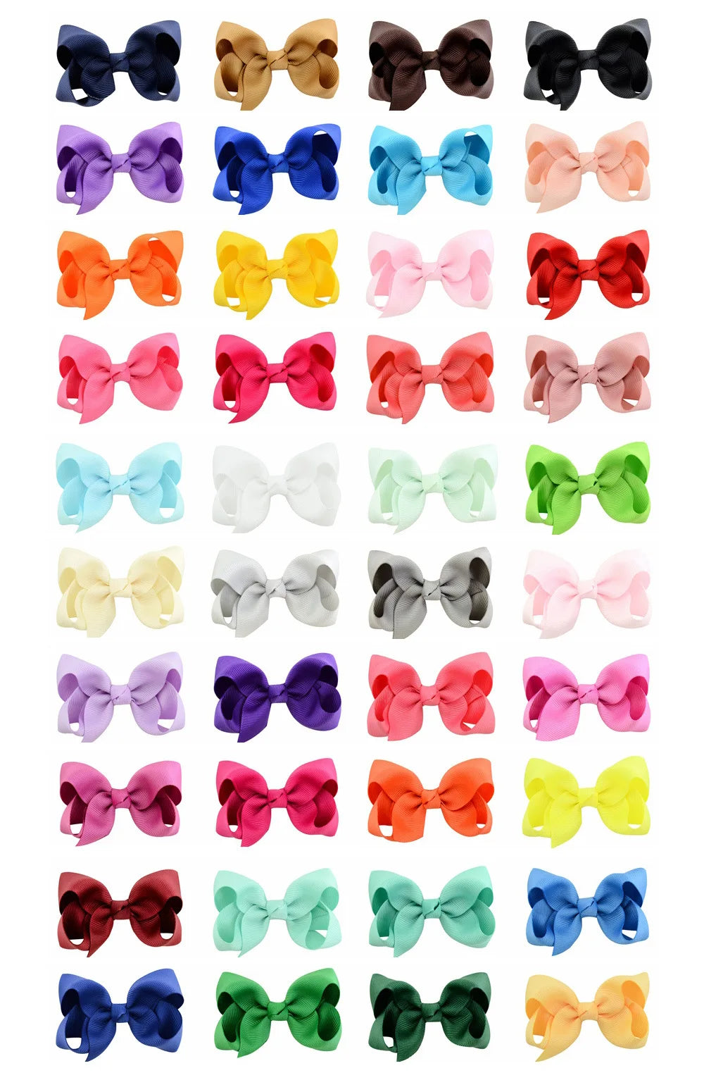 20PCS 3" Handmade Hair Bows for Girls Clips Grosgrain Ribbon Boutique Bow Alligator Hairpins for Children Teens Toddlers Kids