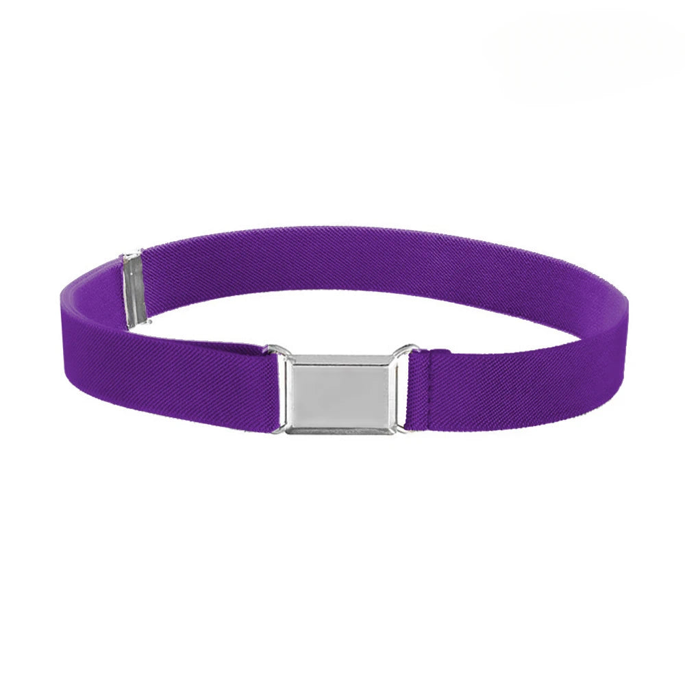 Student Kids Toddler Uniform Belts for Boys Girls Adjustable Stretch Elastic Luxury Brand Belt with Buckle for Kids Waist Belts