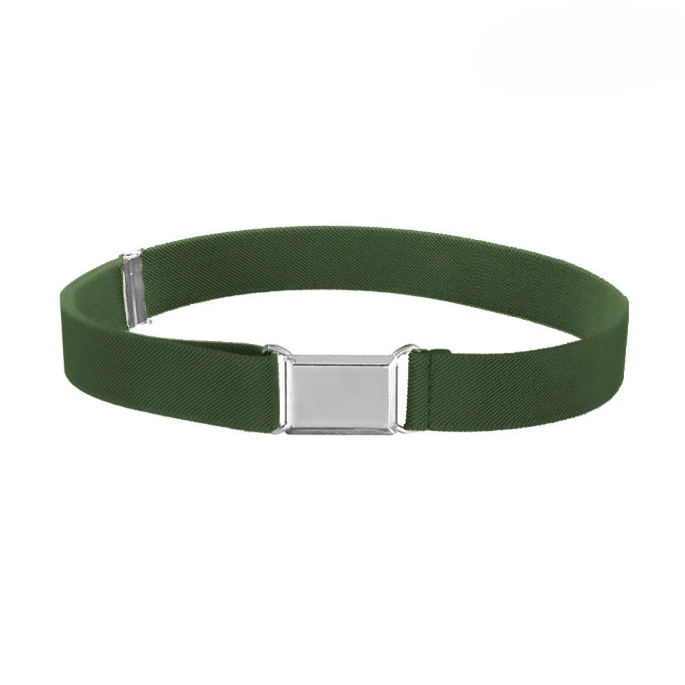 Student Kids Toddler Uniform Belts for Boys Girls Adjustable Stretch Elastic Luxury Brand Belt with Buckle for Kids Waist Belts